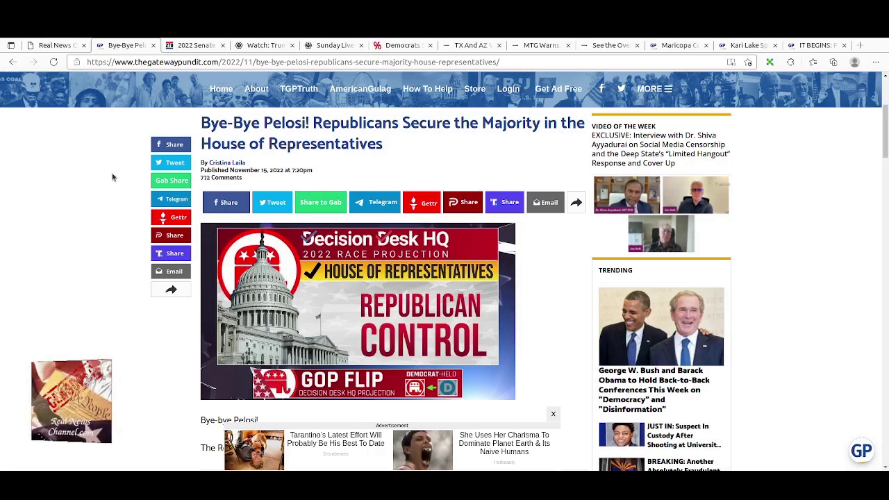 Republicans take the house despite Rampant “Election Eregularities”! And Extended Coverage